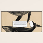 Modern Minimalist Abstract Whales 1 Desk Mat Gallery Image 1