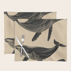Modern Minimalist Abstract Whales 1 Placemat Gallery Image 1
