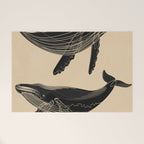 Modern Minimalist Abstract Whales 1 Welcome Mat Gallery Image 1