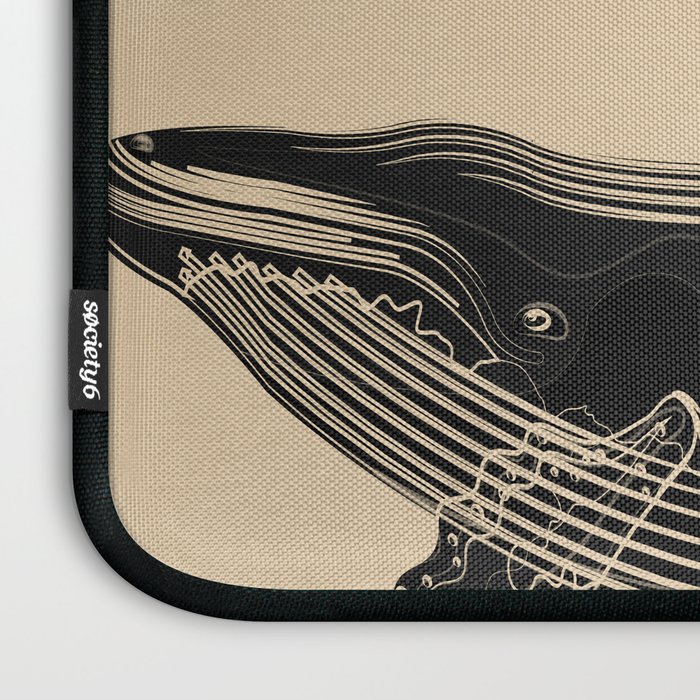Modern Minimalist Abstract Whales 1 Laptop Sleeve Gallery Image 3