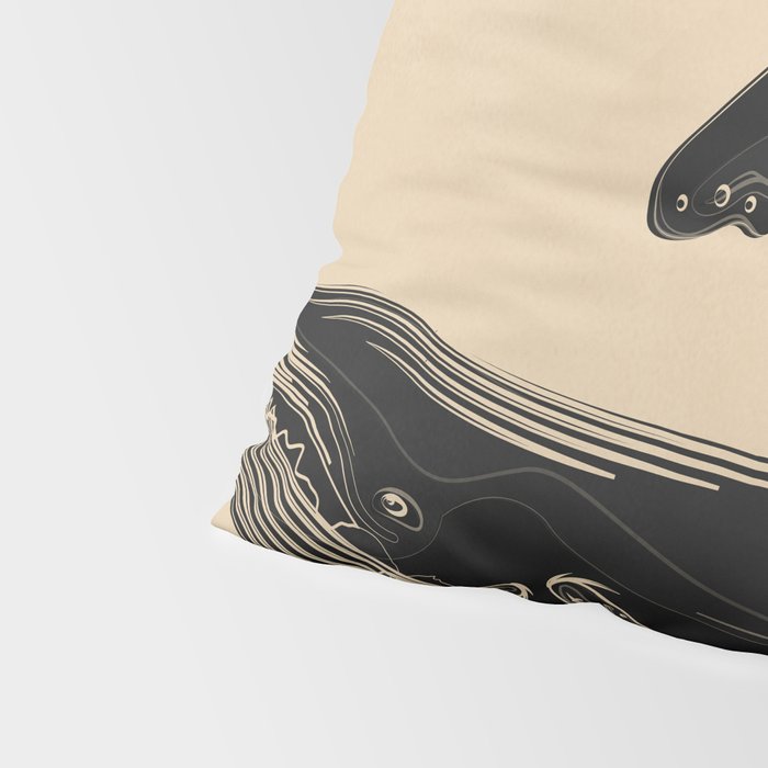 Modern Minimalist Abstract Whales 1 Pillow Sham Gallery Image 4