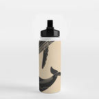 Modern Minimalist Abstract Whales 1 Water Bottle Gallery Image 2