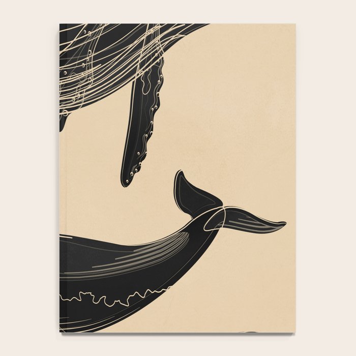 Modern Minimalist Abstract Whales 1 Notebook Gallery Image 4