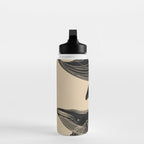 Modern Minimalist Abstract Whales 1 Water Bottle Gallery Image 3
