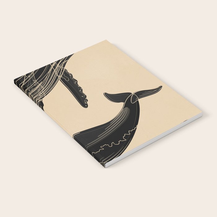 Modern Minimalist Abstract Whales 1 Notebook Gallery Image 2