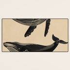 Modern Minimalist Abstract Whales 1 Desk Mat Gallery Image 3