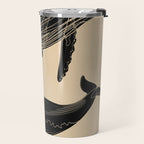 Modern Minimalist Abstract Whales 1 Travel Mug Gallery Image 2