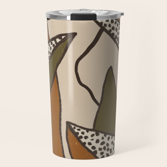 Patterned Tropical Leaves #2 Travel Mug Gallery Image 1