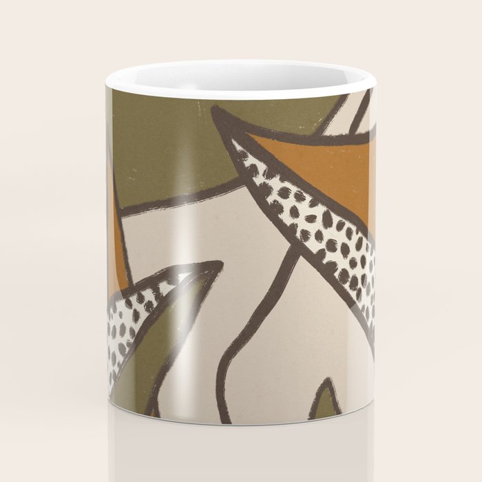 Patterned Tropical Leaves #2 Coffee Mug Gallery Image 4