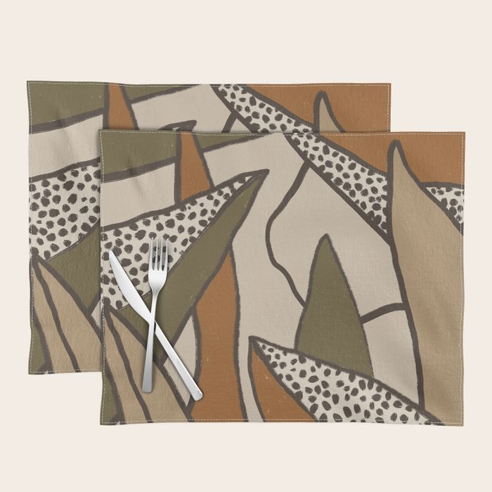 Patterned Tropical Leaves #2 Placemat Gallery Image 1