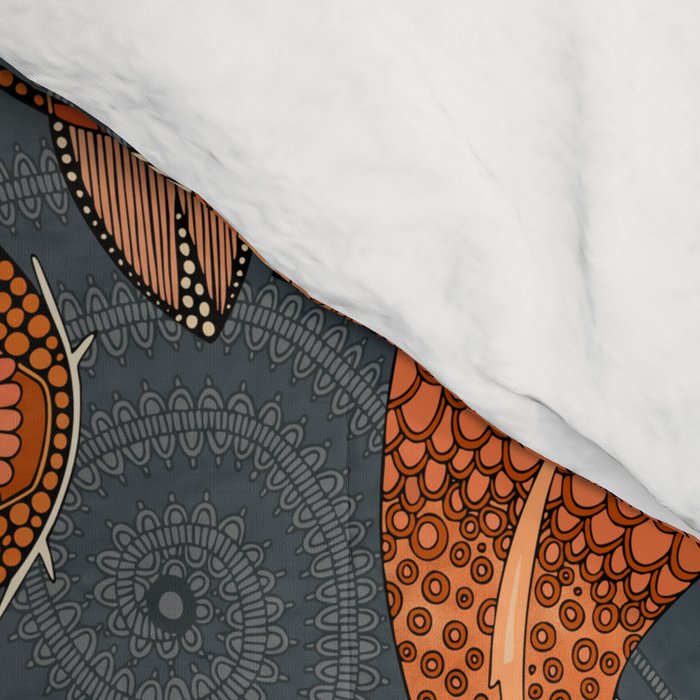 paisley fish gray Comforter Gallery Image 4