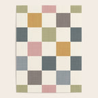 Retro Country Earthy Chequered board Poster Gallery Image 4