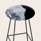Waves crashing on a black sand beach - Minimal Landscape Photography Stool Gallery Image 2