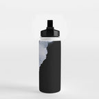 Waves crashing on a black sand beach - Minimal Landscape Photography Water Bottle Gallery Image 2