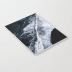 Waves crashing on a black sand beach - Minimal Landscape Photography Notebook Gallery Image 3