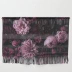 Dark Pink Moody Dahlias And Peonies Wall Hanging Gallery Image 1