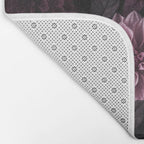 Dark Pink Moody Dahlias And Peonies Bath Mat Gallery Image 2