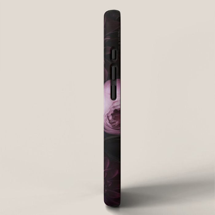 Dark Pink Moody Dahlias And Peonies iPhone Case Gallery Image 2