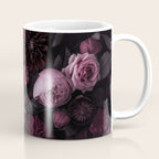 Dark Pink Moody Dahlias And Peonies Coffee Mug Gallery Image 1