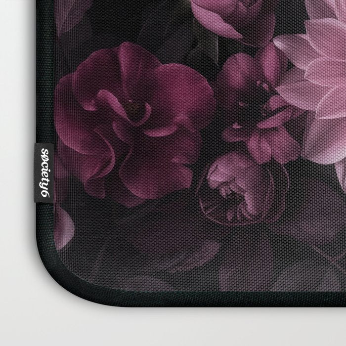 Dark Pink Moody Dahlias And Peonies Laptop Sleeve Gallery Image 3