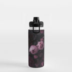 Dark Pink Moody Dahlias And Peonies Water Bottle Gallery Image 2