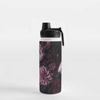Dark Pink Moody Dahlias And Peonies Water Bottle Gallery Image 2