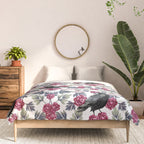 Crows, Bleeding Hearts & Roses Floral/Botanical Pattern Comforter Gallery Image 3