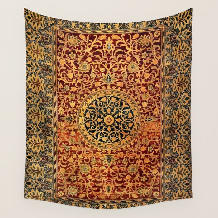 William Morris Vintage Persian Pattern 1887 Wall Tapestry Gallery Image 4