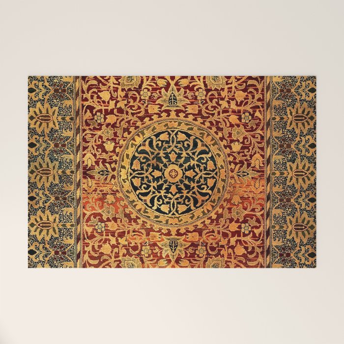 William Morris Vintage Persian Pattern 1887 Welcome Mat Gallery Image 1