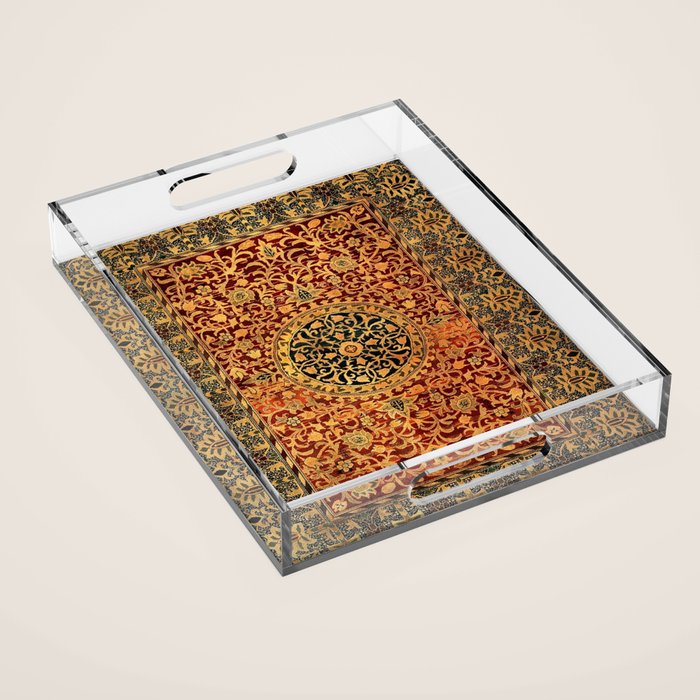 William Morris Vintage Persian Pattern 1887 Acrylic Tray Gallery Image 1