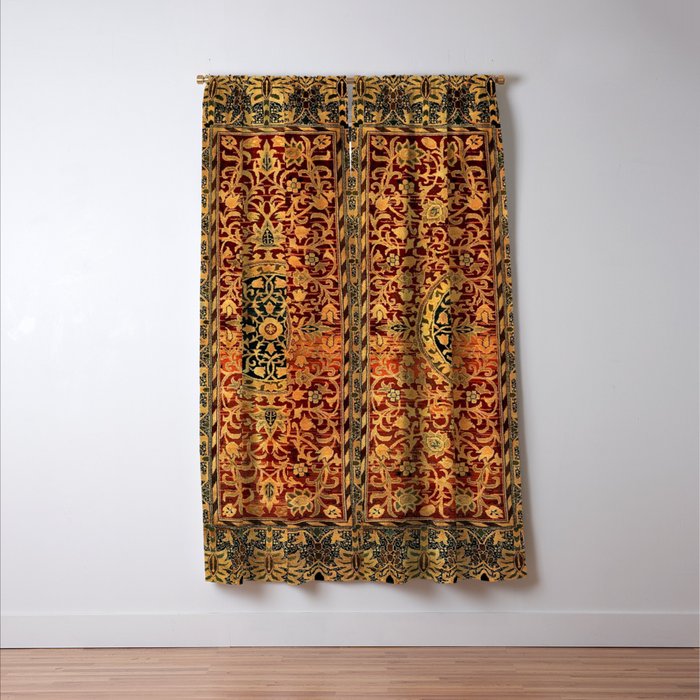 William Morris Vintage Persian Pattern 1887 Window Curtain Gallery Image 3