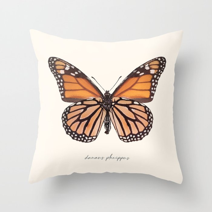 Monarch Butterfly (Danaus Plexippus) Throw Pillow Gallery Image 1
