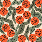 Hot Orange Blooms Coffee Mug Gallery Image 2