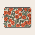 Hot Orange Blooms Laptop Sleeve Gallery Image 1