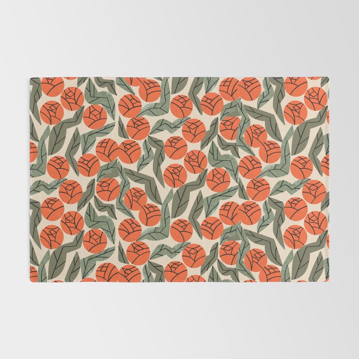 Hot Orange Blooms Rug Gallery Image 2