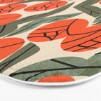 Hot Orange Blooms Bath Mat Gallery Image 3