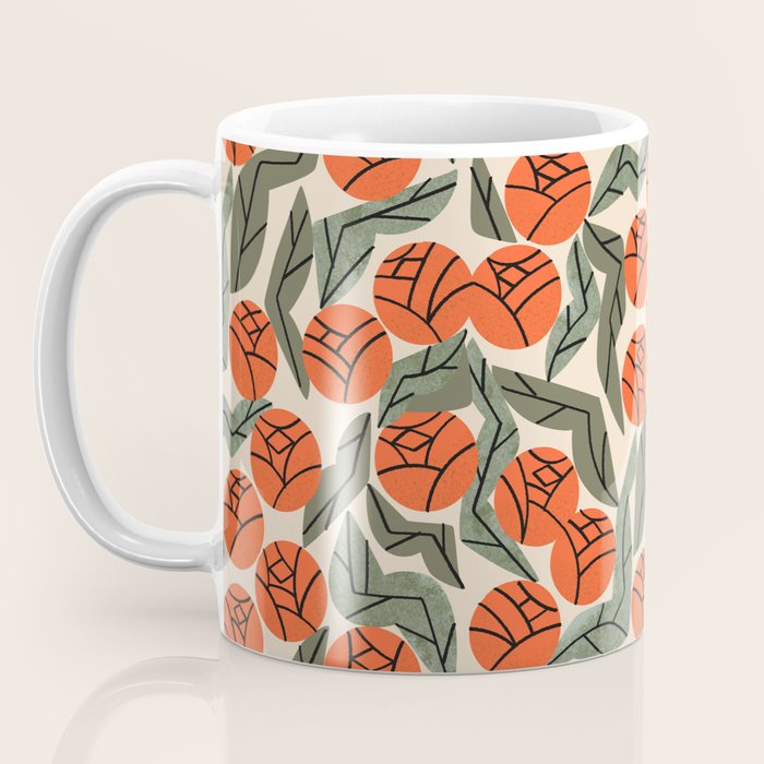 Hot Orange Blooms Coffee Mug Gallery Image 3