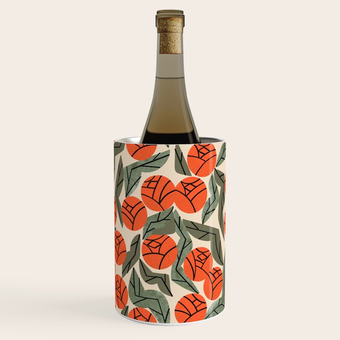 Hot Orange Blooms Wine Chiller Gallery Image 2