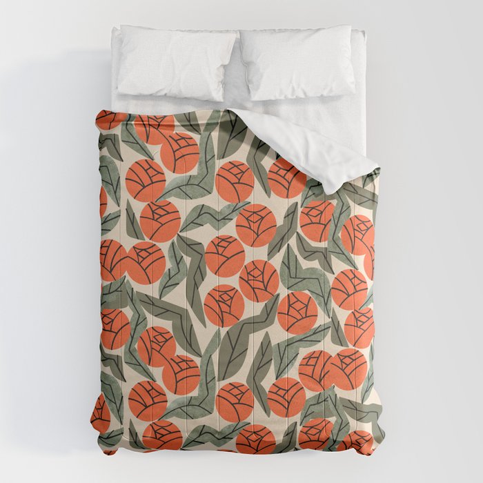 Hot Orange Blooms Comforter Gallery Image 6