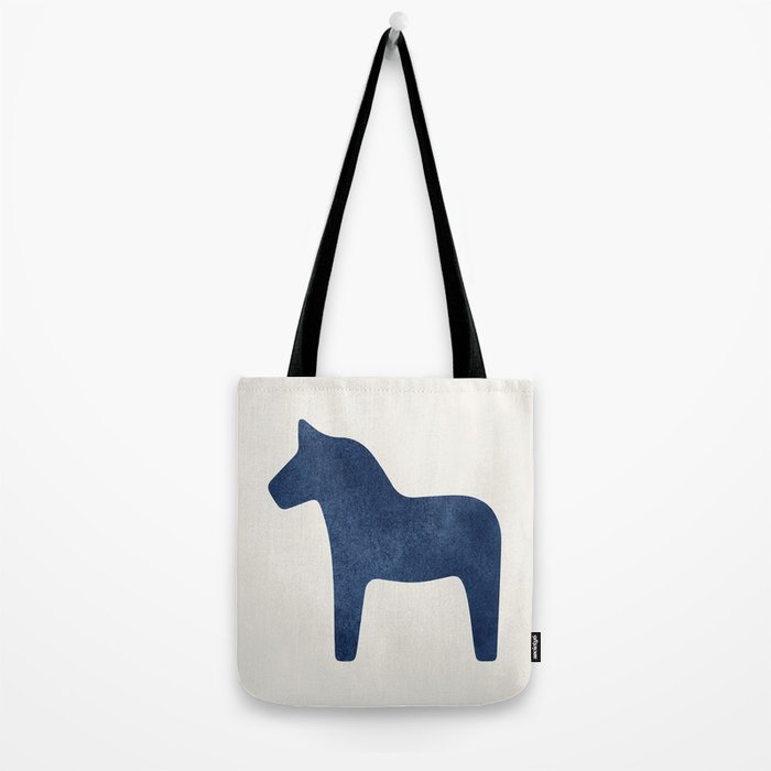Dala Horse - Navy Blue Tote Bag Gallery Image 2