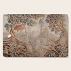 Antique 19th Century French Chinoiserie Verdure Pagoda Tapestry Cutting Board Gallery Image 1