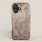 Antique 19th Century French Chinoiserie Verdure Pagoda Tapestry iPhone Case Gallery Image 1