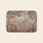 Antique 19th Century French Chinoiserie Verdure Pagoda Tapestry Bath Mat Gallery Image 1
