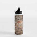 Antique 19th Century French Chinoiserie Verdure Pagoda Tapestry Water Bottle Gallery Image 3