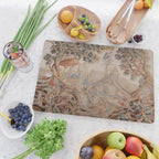 Antique 19th Century French Chinoiserie Verdure Pagoda Tapestry Cutting Board Gallery Image 2