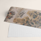 Antique 19th Century French Chinoiserie Verdure Pagoda Tapestry Wrapping Paper Gallery Image 2