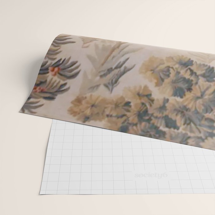Antique 19th Century French Chinoiserie Verdure Pagoda Tapestry Wrapping Paper Gallery Image 2