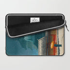Vintage Japanese Woodblock Print Japanese Red Shinto Shrine Pagoda Winter Snow Laptop Sleeve Gallery Image 2
