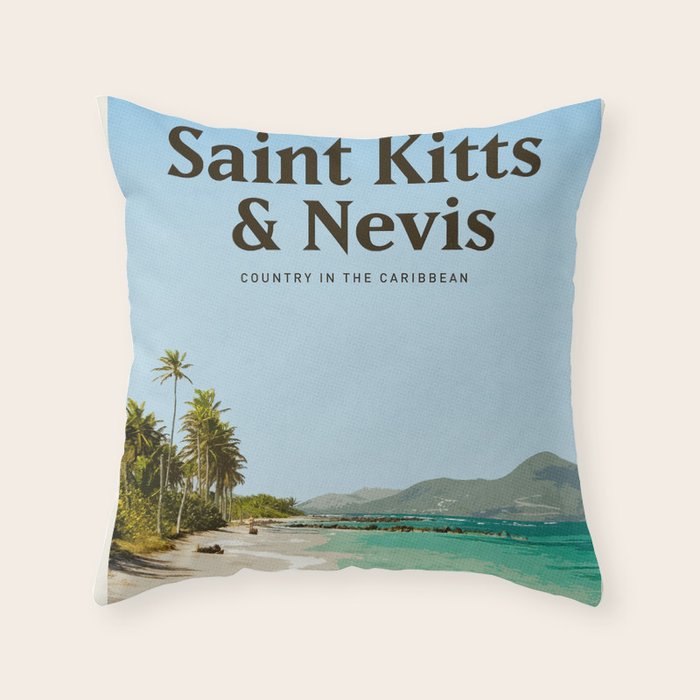 Visit Saint Kitts & Nevis Throw Pillow Gallery Image 6
