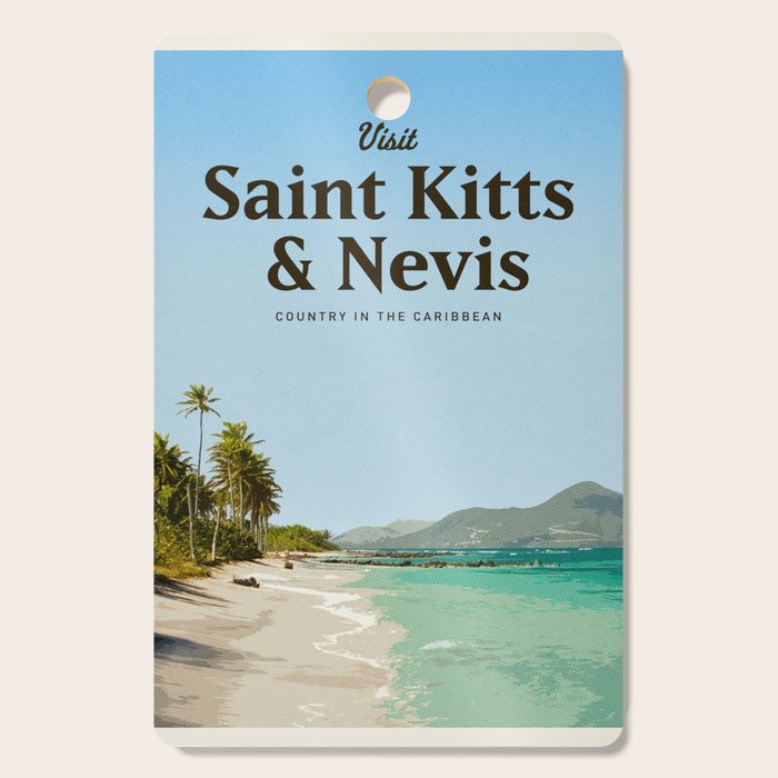 Visit Saint Kitts & Nevis Cutting Board Gallery Image 1